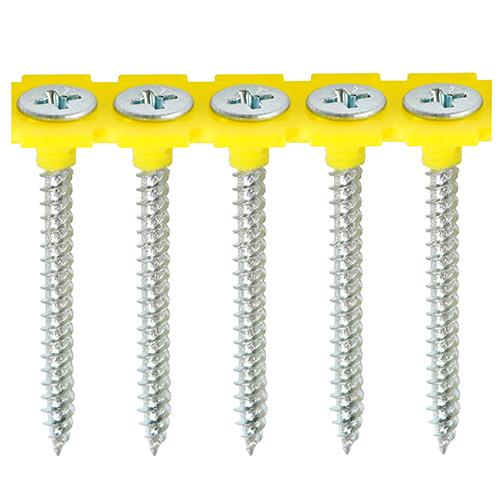 Collated Drywall Metal Stud Plasterboard Screws - PH - Bugle - Fine Thread - Zinc - Box 1000