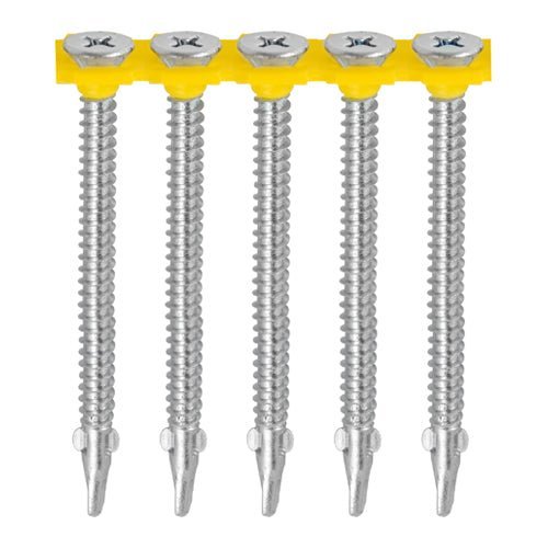 Collated Timber to Light Section Screws - Countersunk - Wing-Tip - Self-Drilling - Exterior - Silver Organic