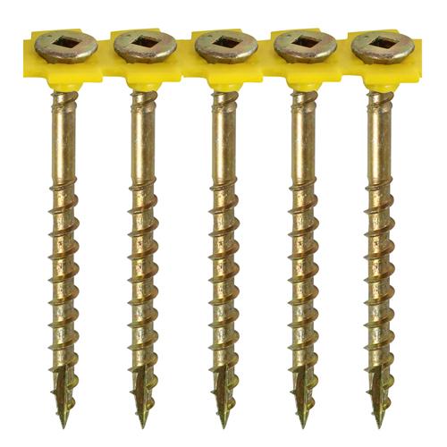 Collated Flooring Screws - SQ - Countersunk - Yellow - Box 1000
