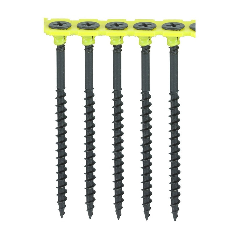 Collated Drywall Timber Stud Plasterboard Screws - PH - Bugle - Coarse Thread - Black