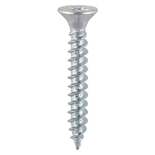 Twin-Threaded Woodscrews - Pozi - Double Countersunk - Zinc