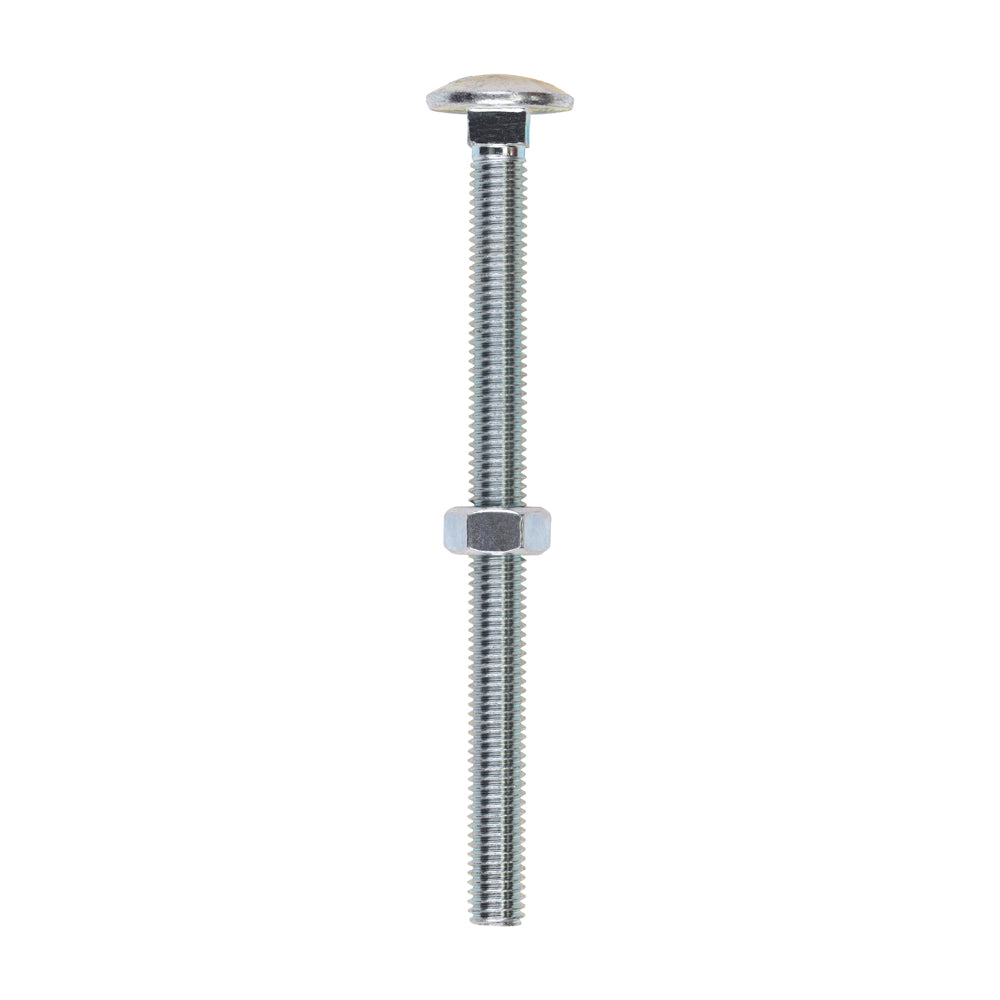 Carriage Bolts & Hex Nuts - Zinc M8 x 110