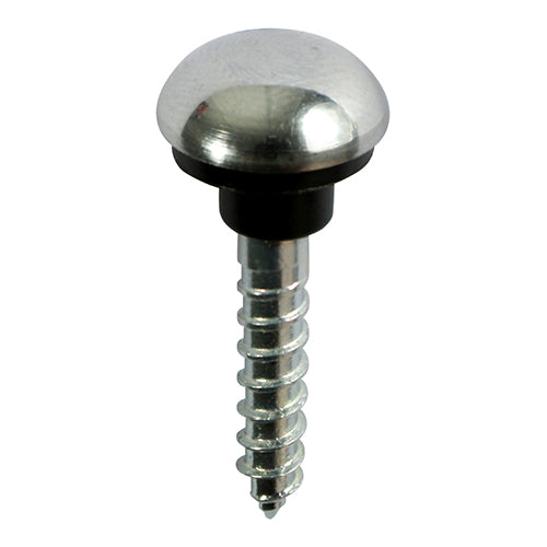 Mirror Screws - Zinc - Chrome Dome