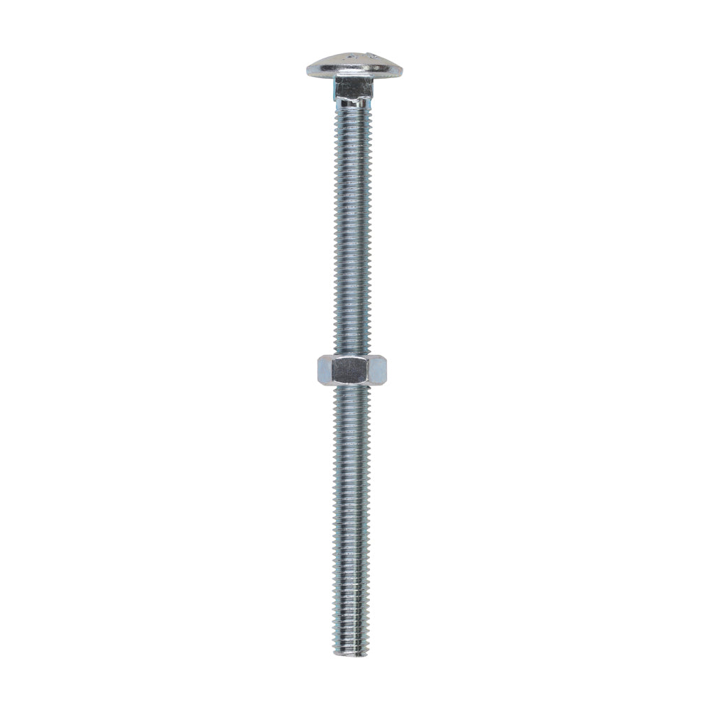 Carriage Bolts & Hex Nuts - Zinc M8 x 120