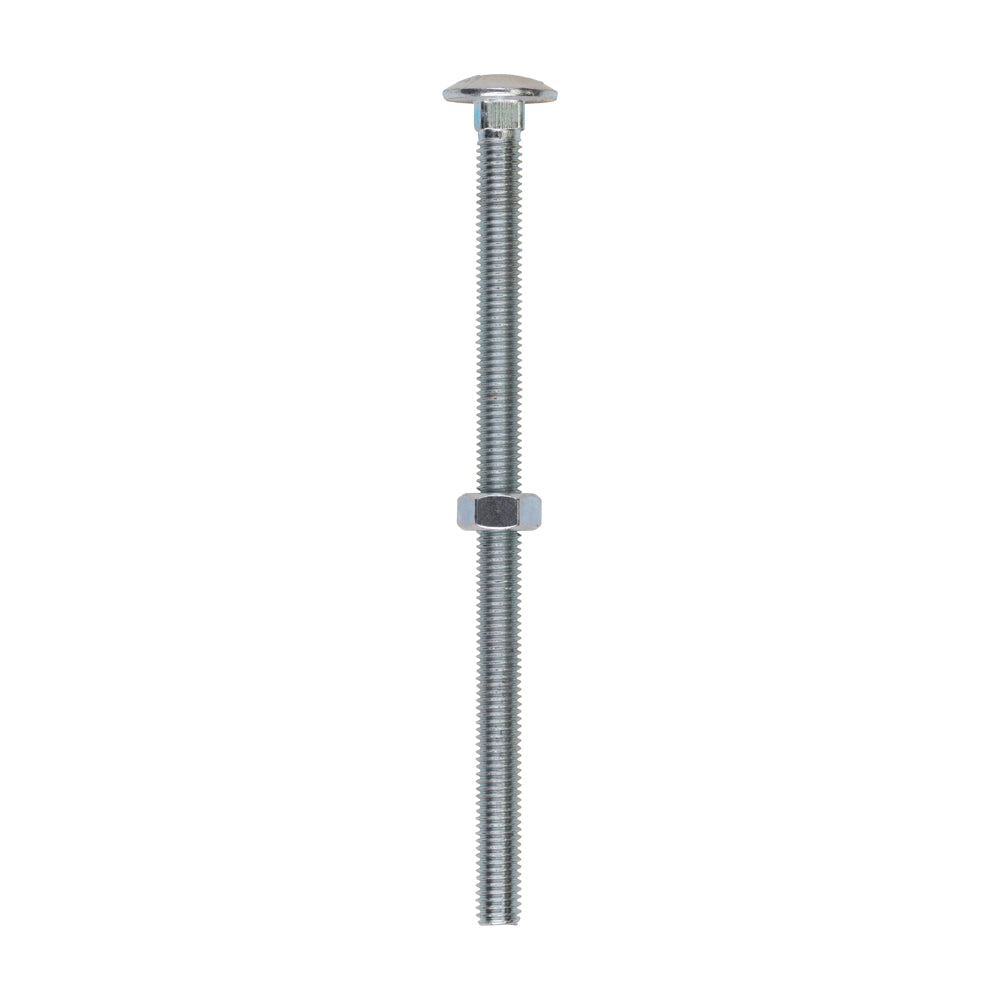 Carriage Bolts & Hex Nuts - Zinc M8 x 140