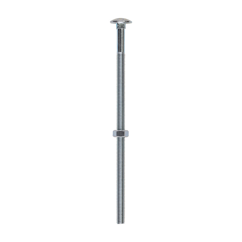 Carriage Bolts & Hex Nuts - Zinc M8 x 180