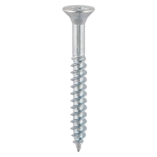 Twin-Threaded Woodscrews - Pozi - Double Countersunk - Zinc