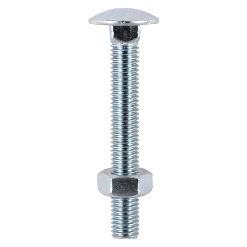 Carriage Bolts & Hex Nuts - Zinc M8 x 30