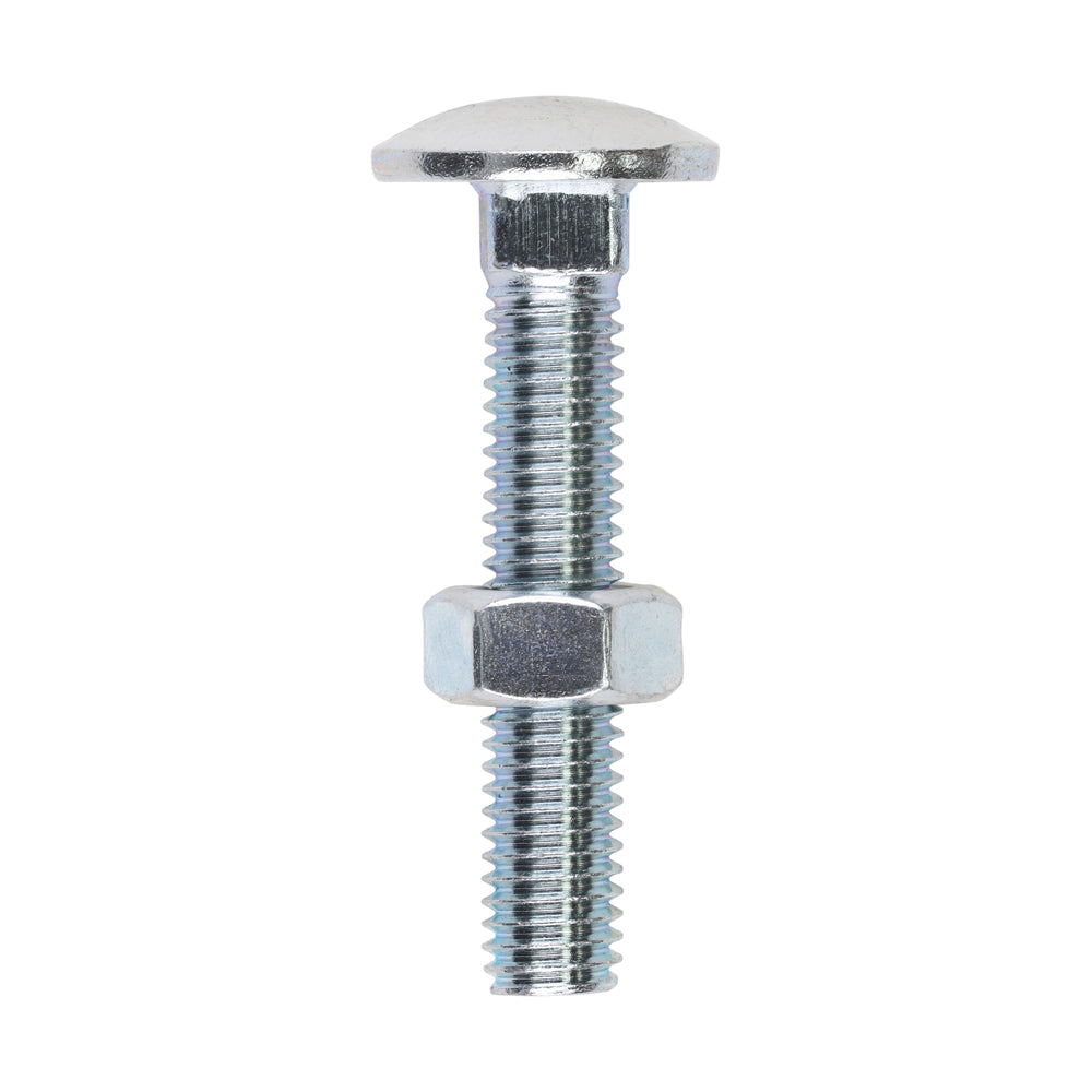 Carriage Bolts & Hex Nuts - Zinc M8 x 45