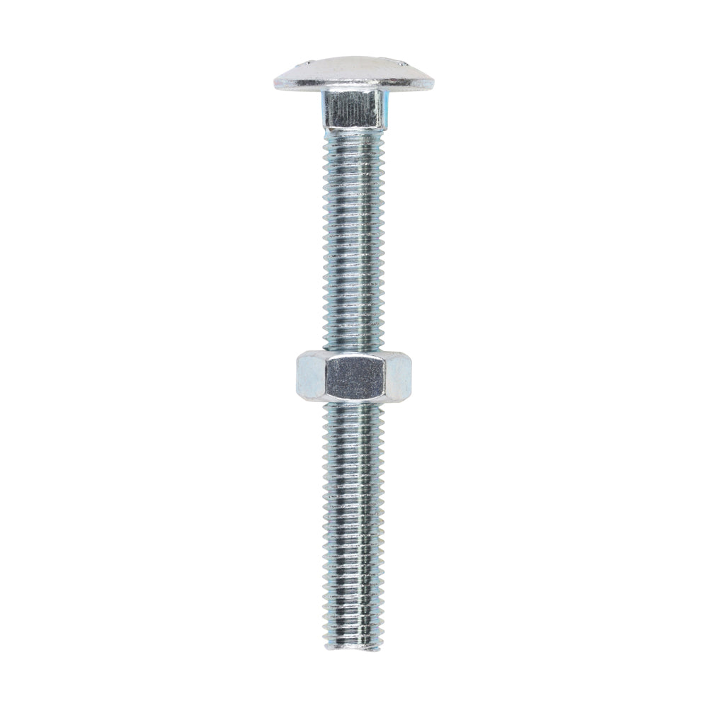 Carriage Bolts & Hex Nuts - Zinc M8 x 70
