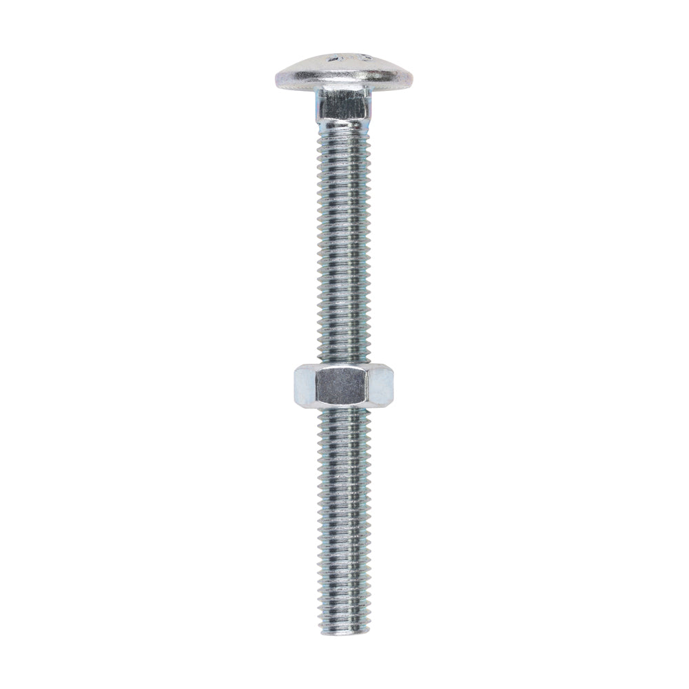 Carriage Bolts & Hex Nuts - Zinc M8 x 80