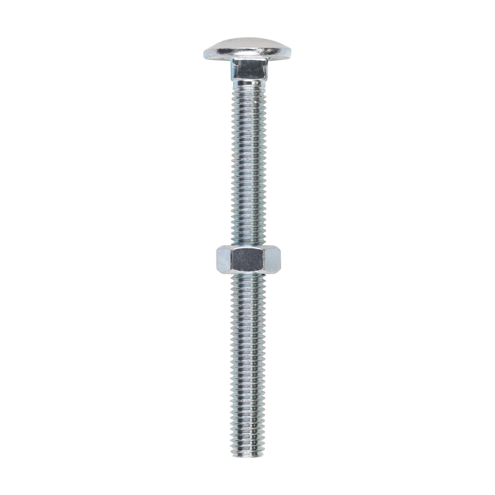 Carriage Bolts & Hex Nuts - Zinc M8 x 90