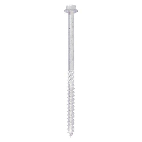 Heavy Duty Timber Screws - Hex - Exterior - Silver - Bag 10