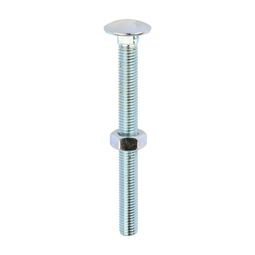 Carriage Bolts & Hex Nuts - Zinc M10 x 110