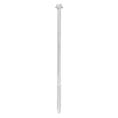 Heavy Duty Timber Screws - Hex - Exterior - Silver - Bag 10