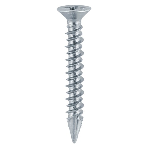 Window Fabrication Screws - Countersunk - Phillips - High-Low Thread - Slash Point - Zinc