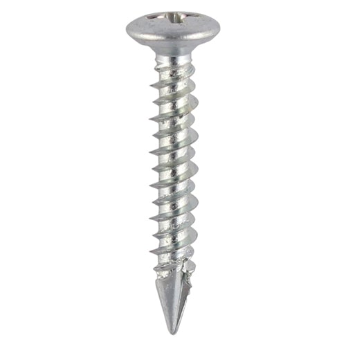 Window Fabrication Screws - Pan Countersunk - Phillips - High-Low Thread - Slash Point - Zinc