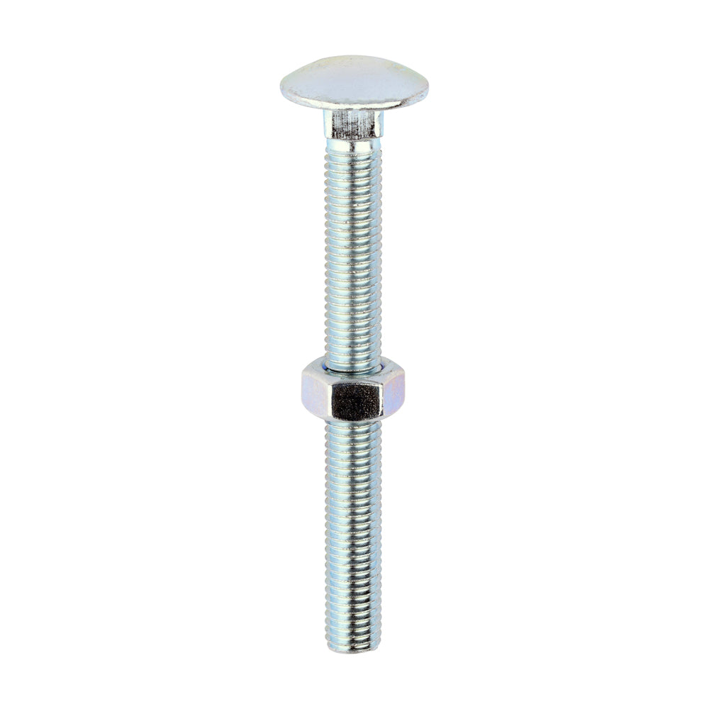 Carriage Bolts & Hex Nuts - Zinc M12 x 120