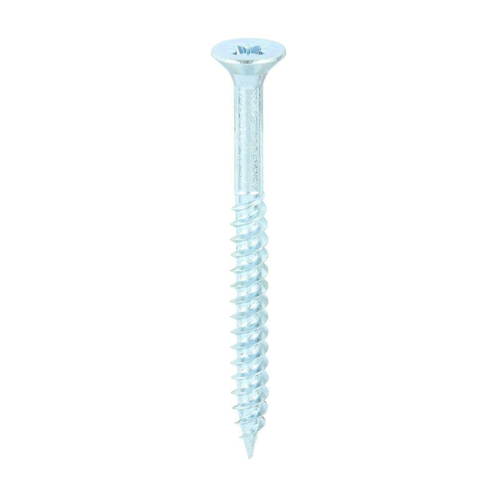 Twin-Threaded Woodscrews - PZ - Double Countersunk - Zinc 12 x 2 1/2