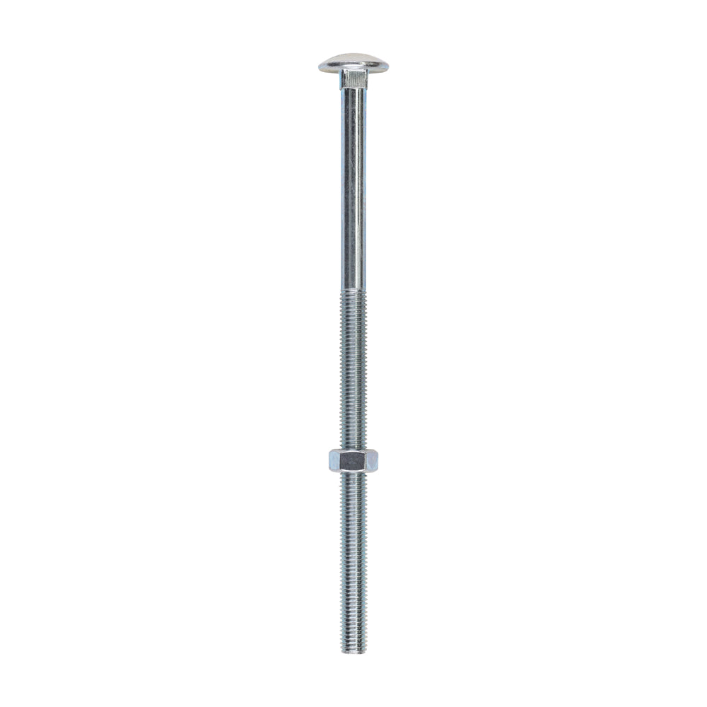 Carriage Bolts & Hex Nuts - Zinc M12 x 250