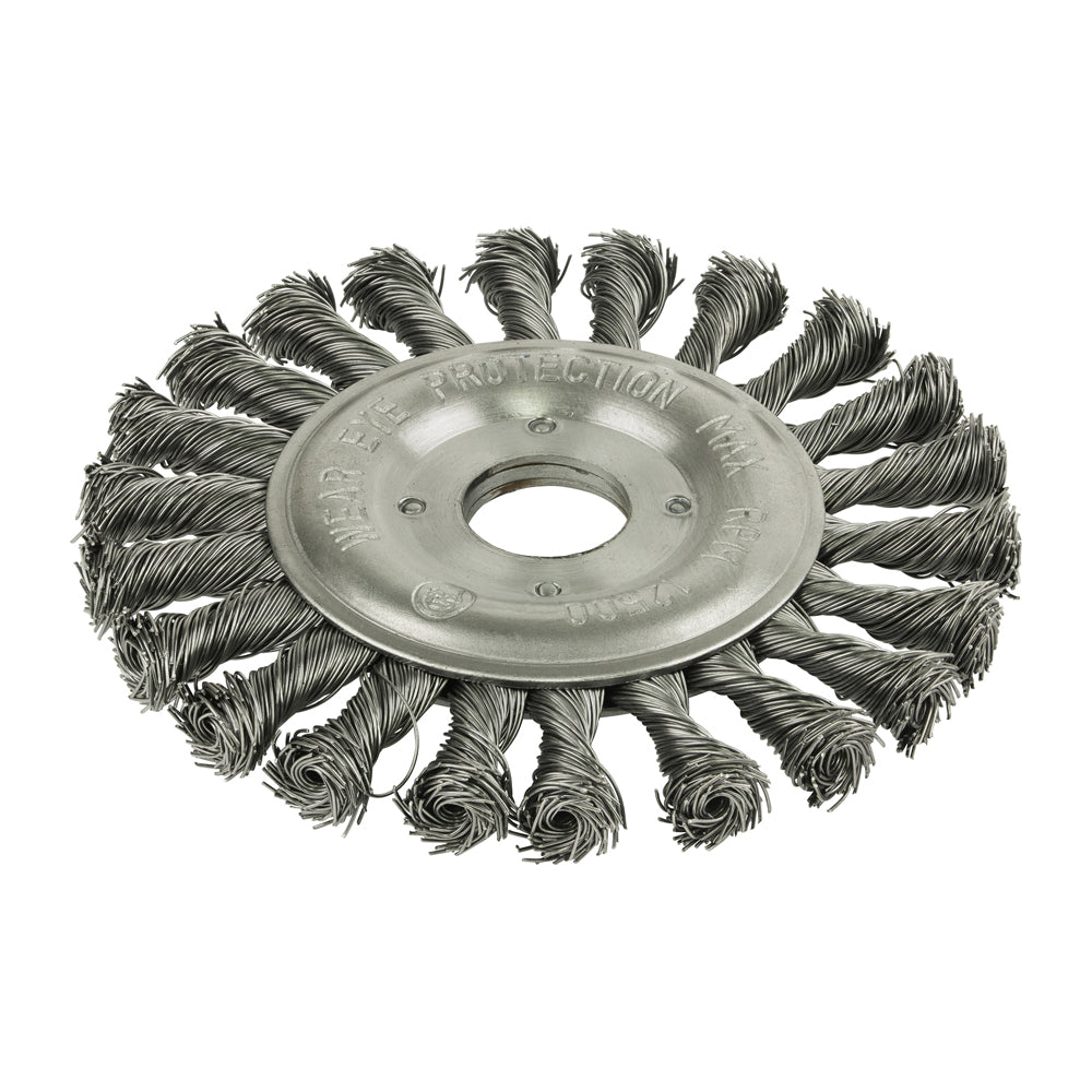 Wheel Brush - Twisted Knot Steel Wire 125mm