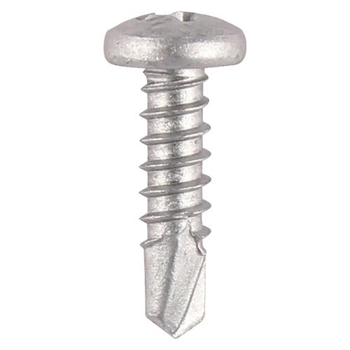 Window Fabrication Screws - Pan - PH - Self-Tapping - Self-Drilling Point - Martensitic Stainless Steel & Silver Organic