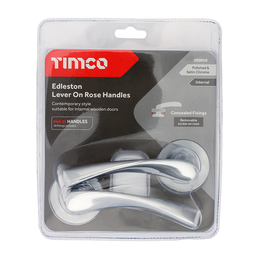 Edleston Lever on Rose P/S - 51mm (Pack 2)