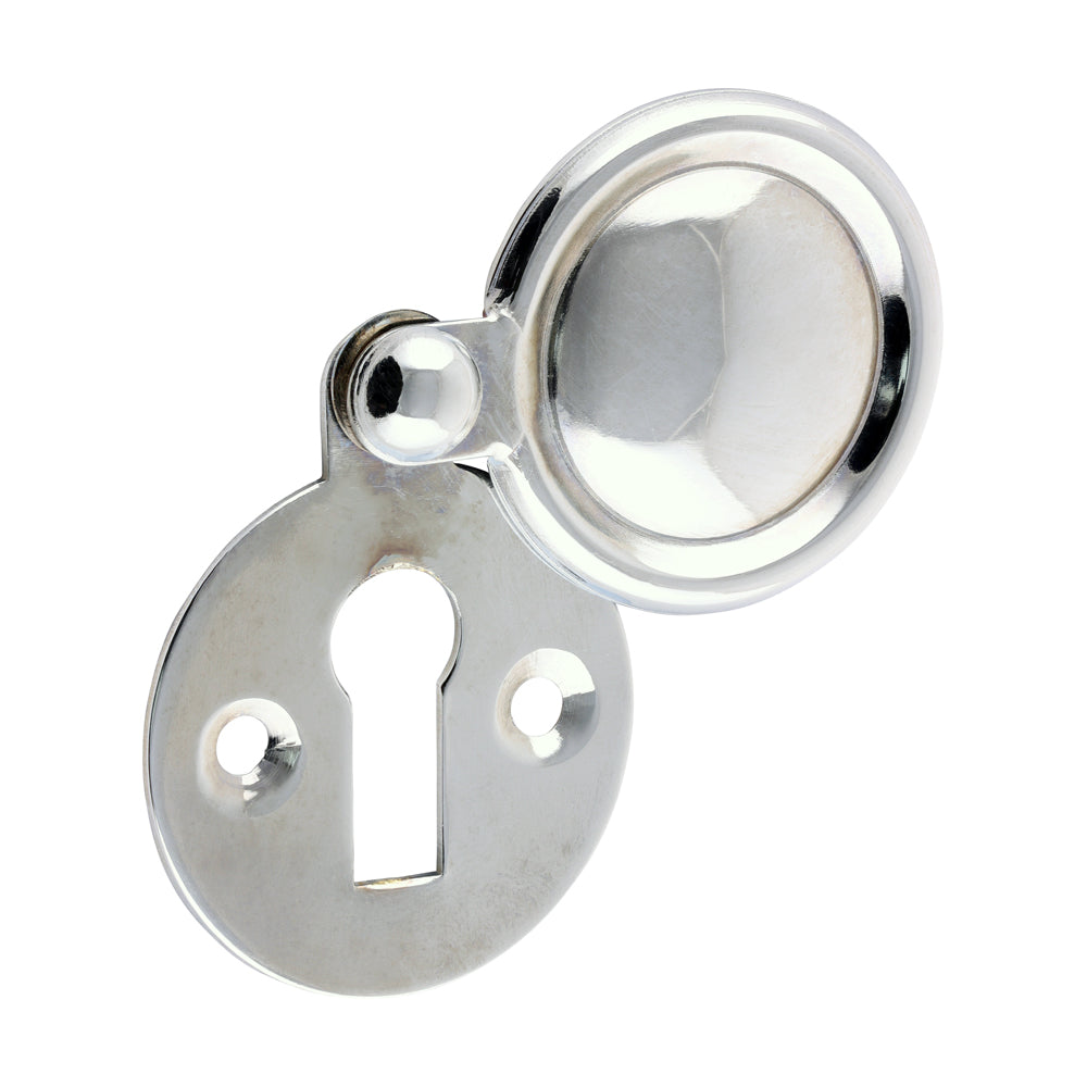 Pair of Traditional Pattern Escutcheon - Polished Chrome 32mm