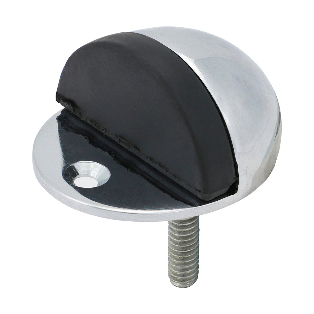Oval Door Stop Pol. Chrome - 47mm