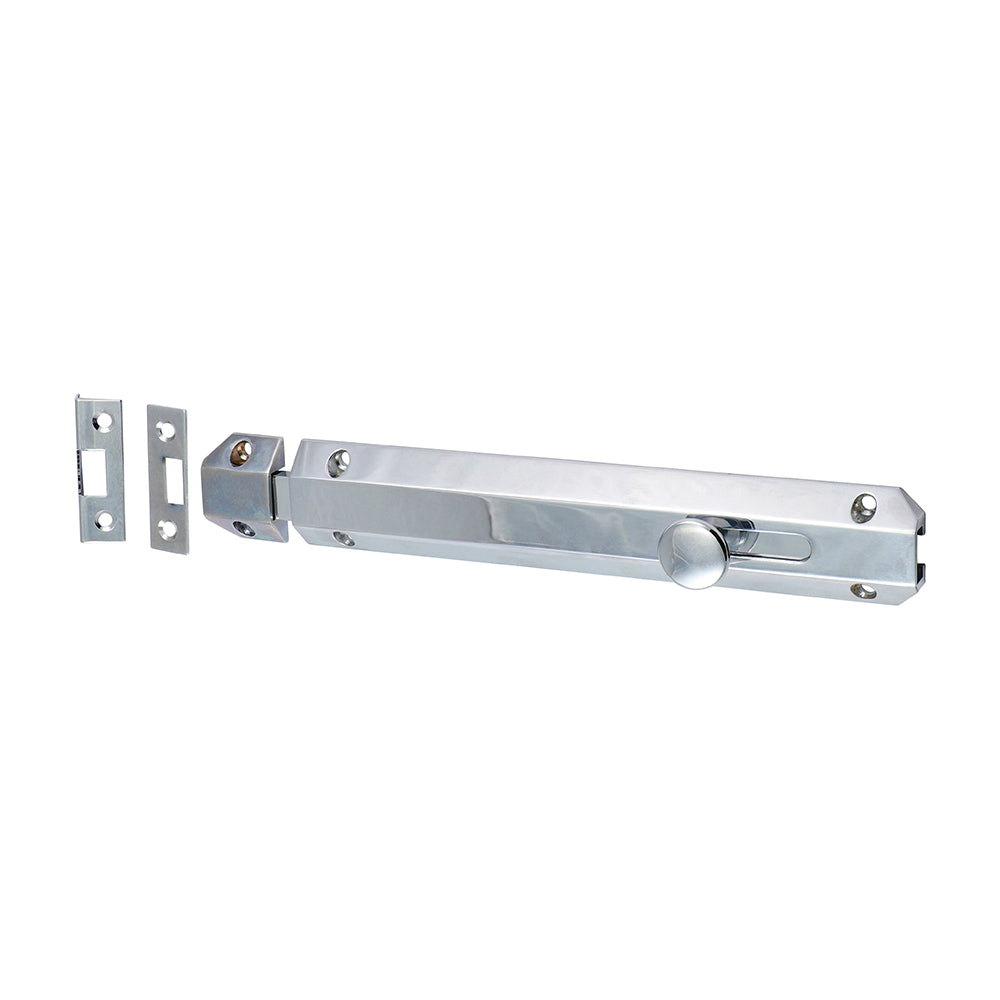 Arch Flat Sec Bolt Pol. Chrome - 210 x 35mm