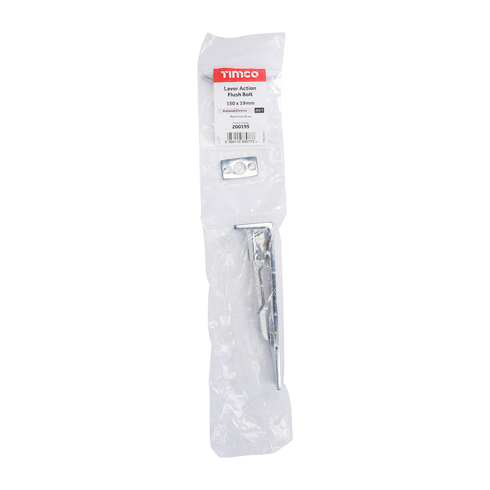 Lever Action Flush Bolt PC - 150 x 19mm