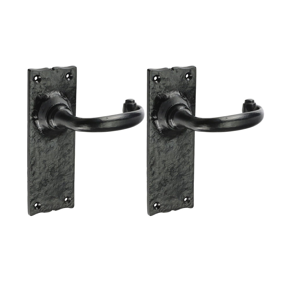 Trad Latch Handle Ant BLK - 155 x 54 (Pack 2)