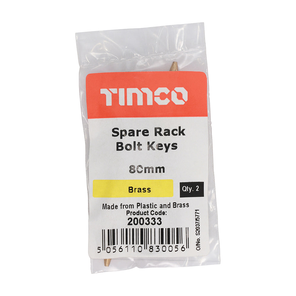 Spare Rack Bolt Key - 80mm (Pack 2)