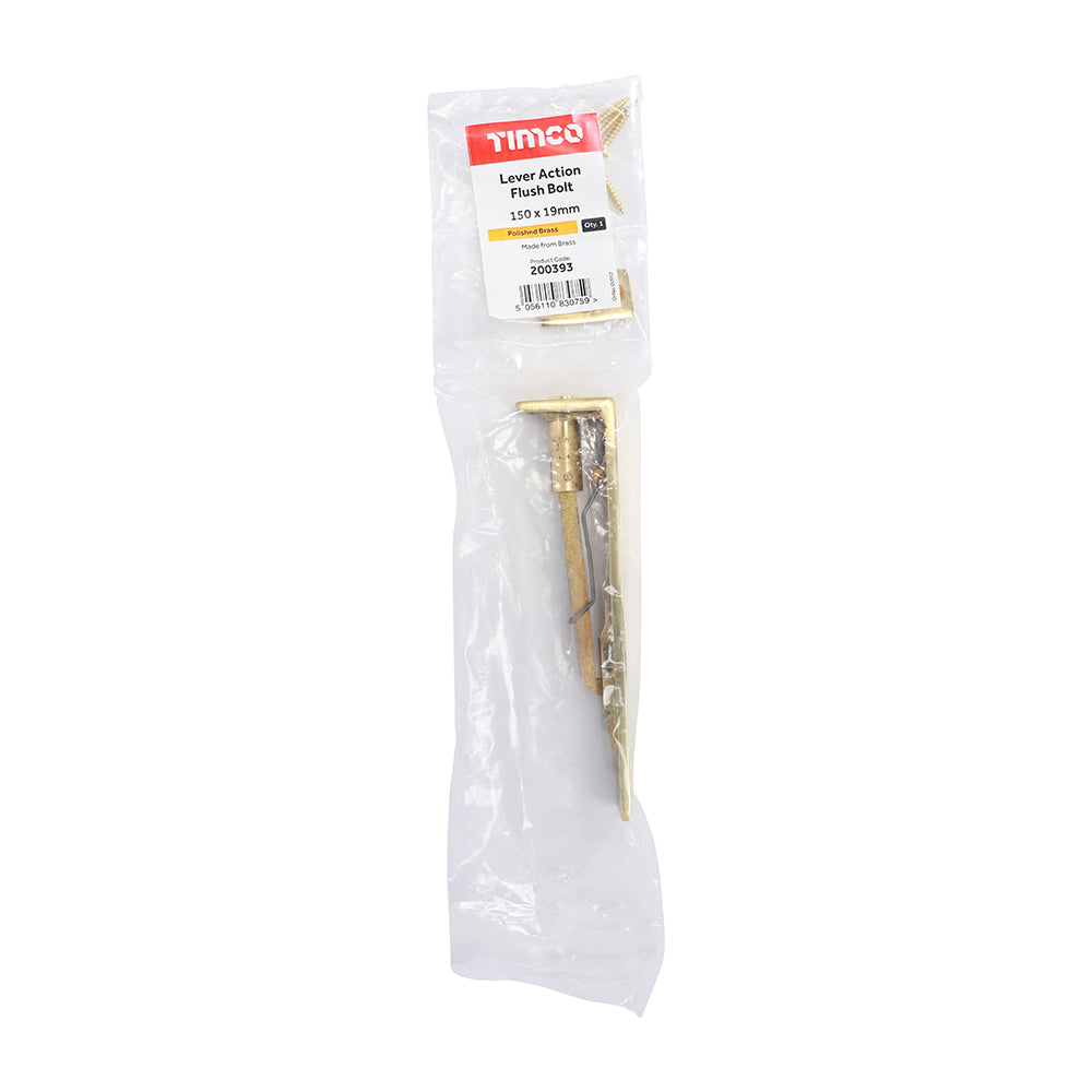 Lever Action Flush Bolt PB - 150 x 19mm