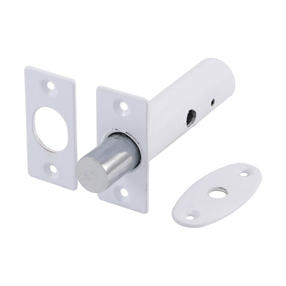 Door Rack Bolt White - 60mm (Pack 2)