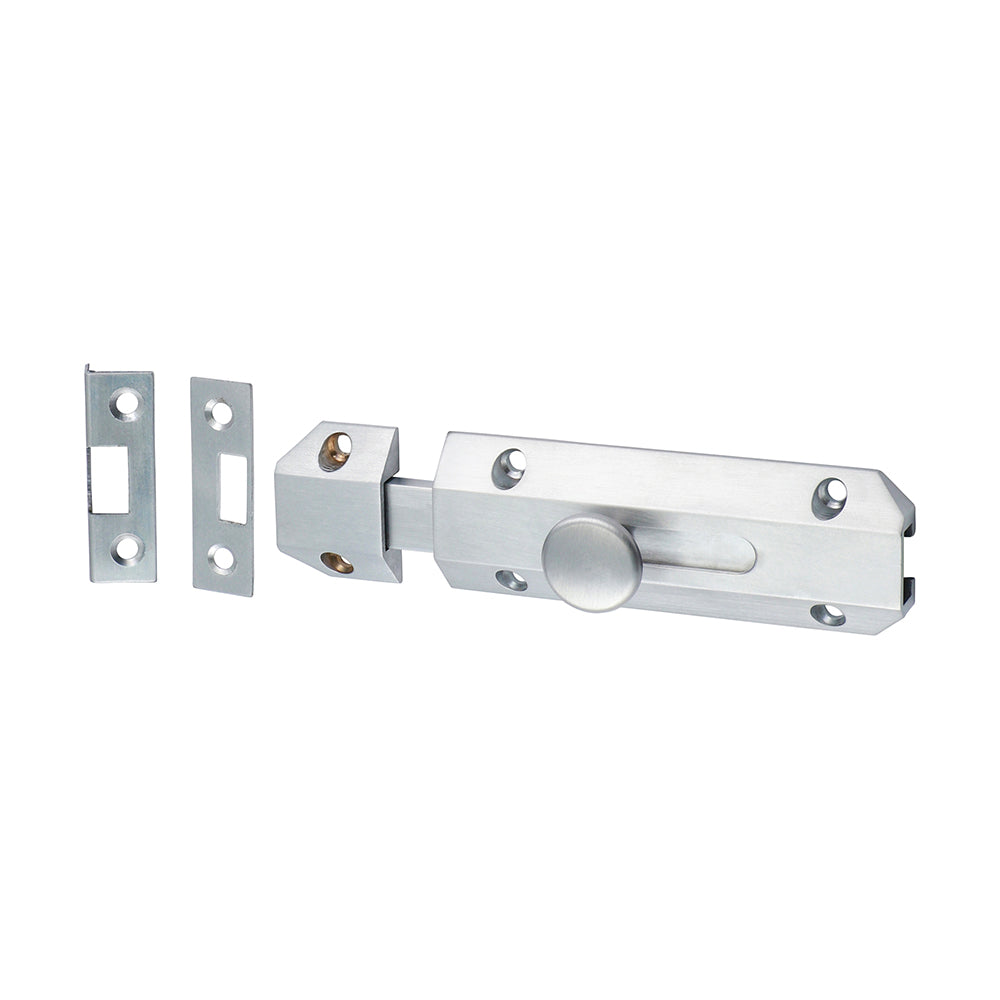 Arch Flat Sec Bolt Sat. Chrome - 100 x 35mm