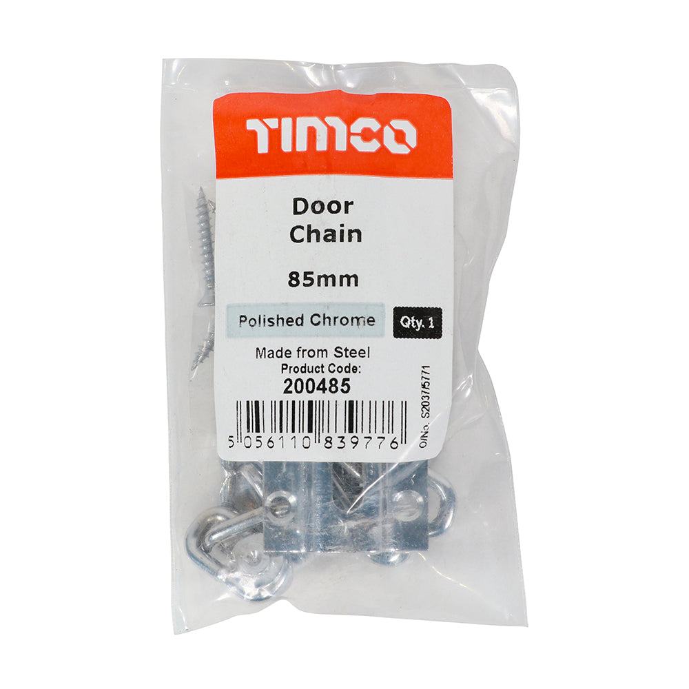 Door Chain Pol. Chrome - 85mm