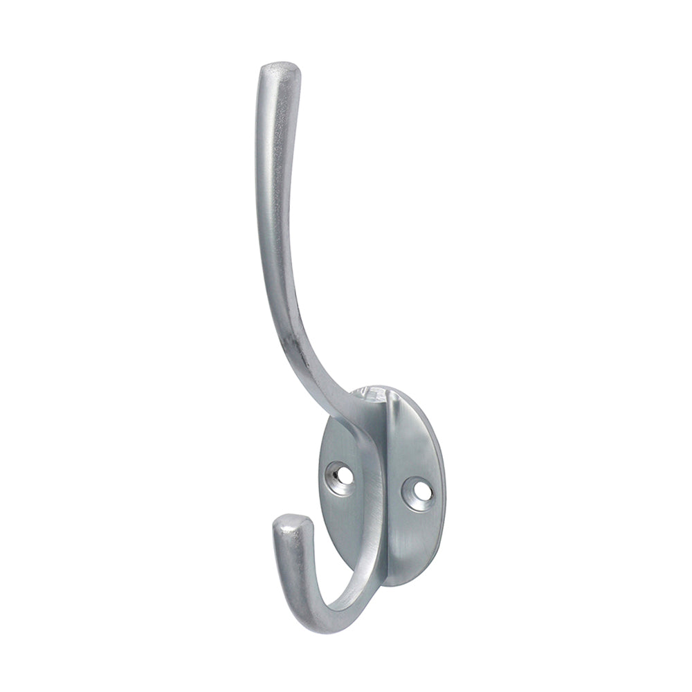 Hat & Coat Hook Sat. Chrome - 125 x 32mm
