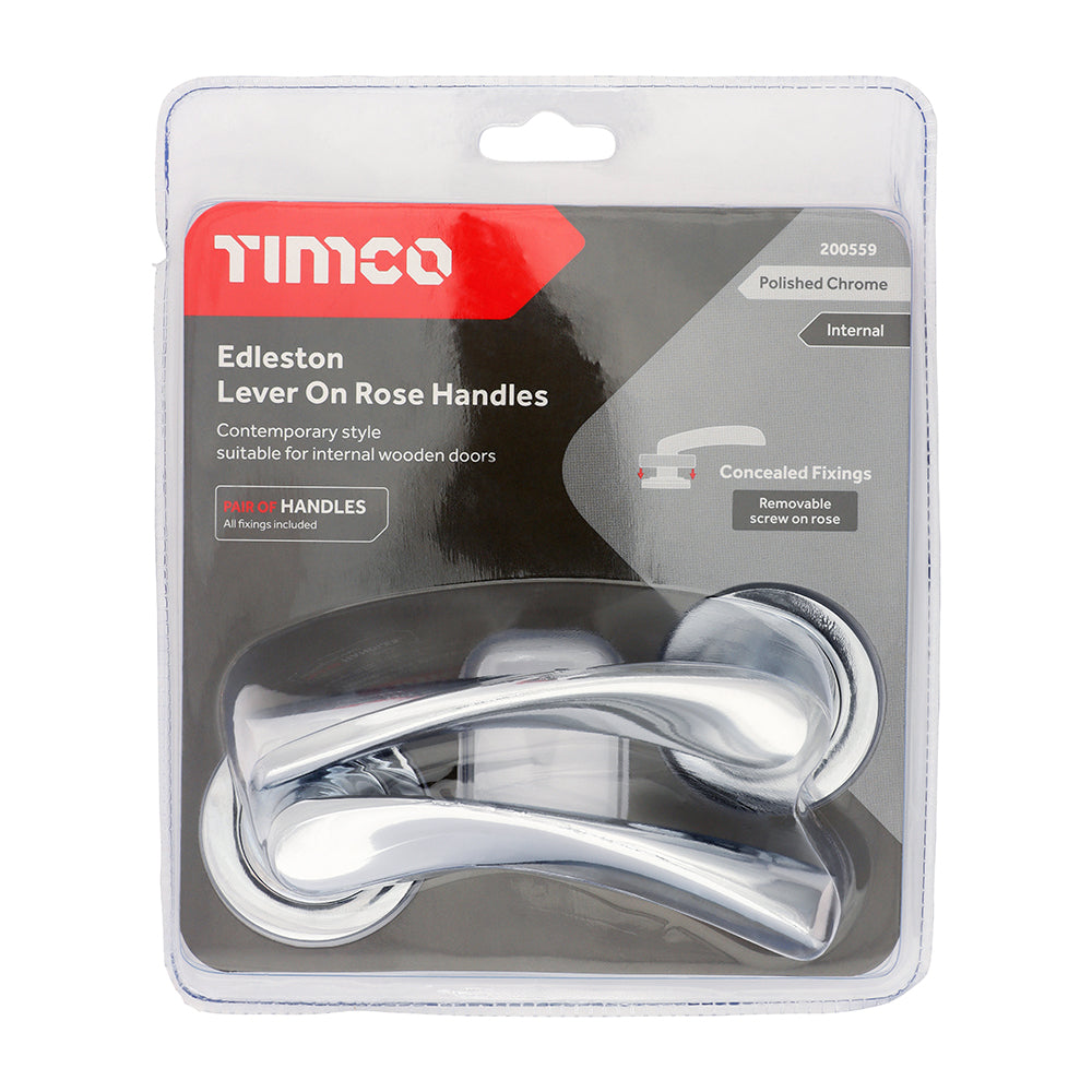 Edleston Lever On Rose PC - 51mm (Pack 2)