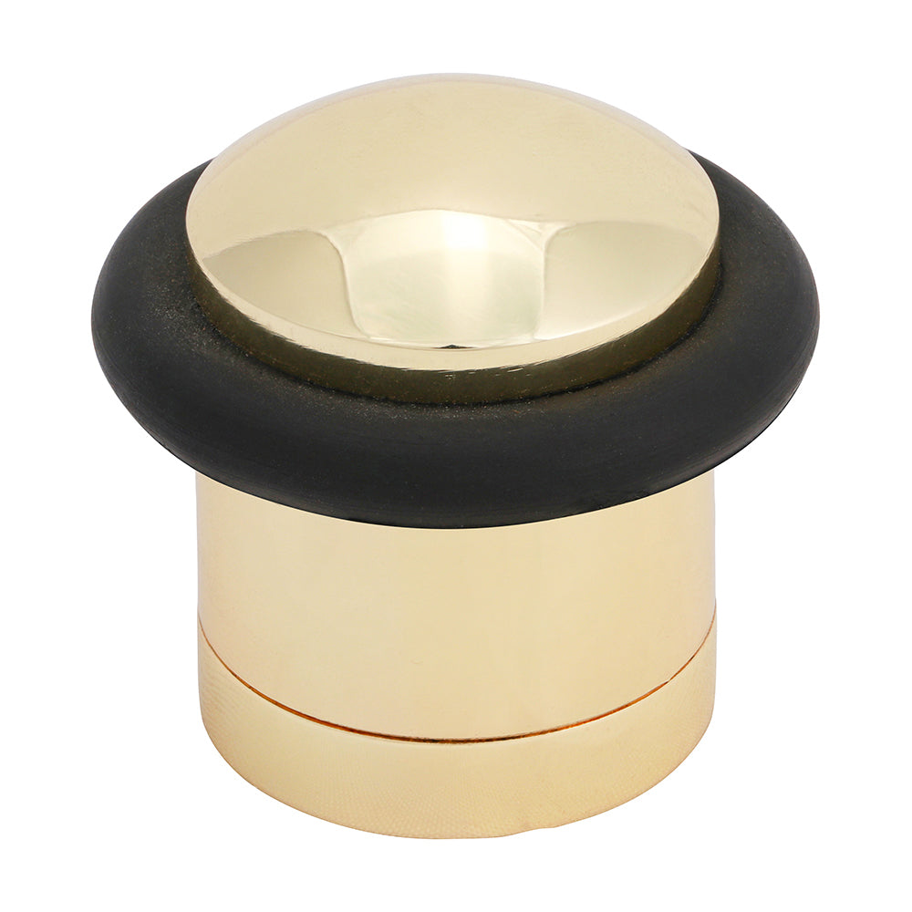 Cylinder Door Stop Pol. Brass - 41mm