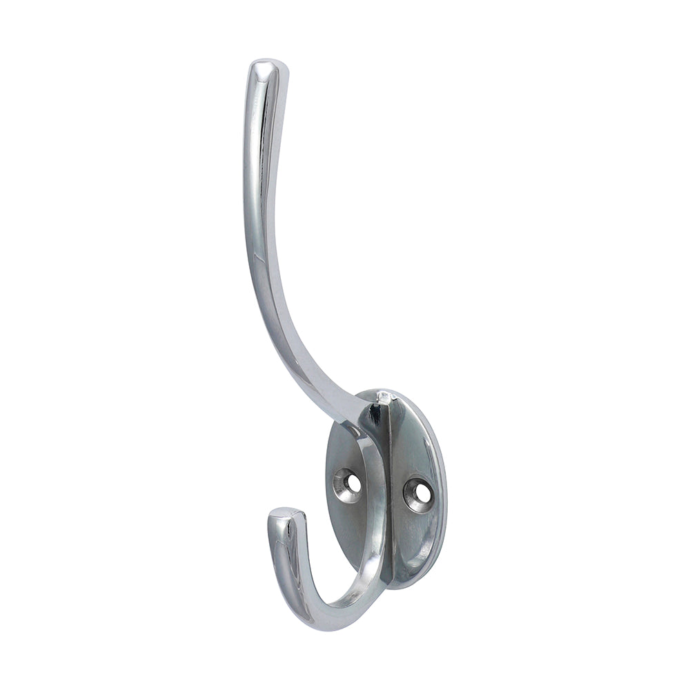 Hat & Coat Hook Pol. Chrome - 125 x 32mm