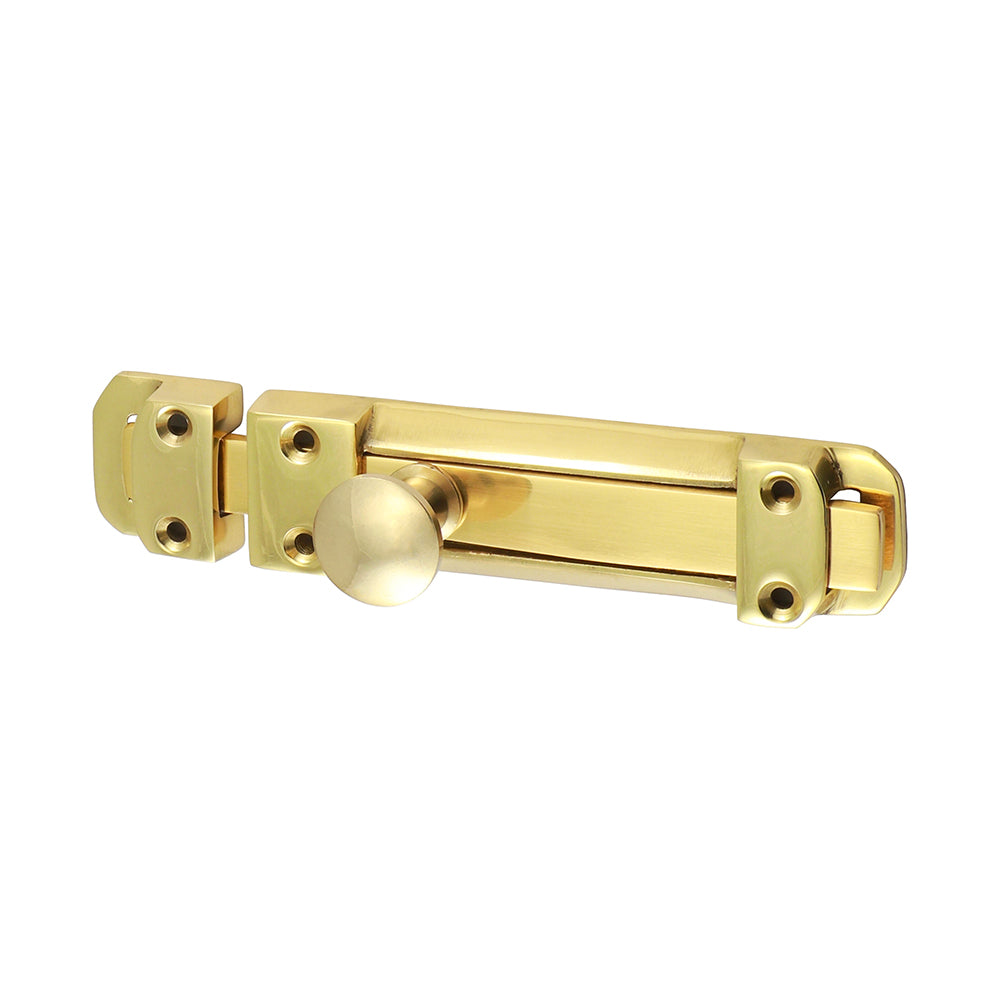 Flat Section Bolt Pol. Brass - 135 x 30mm