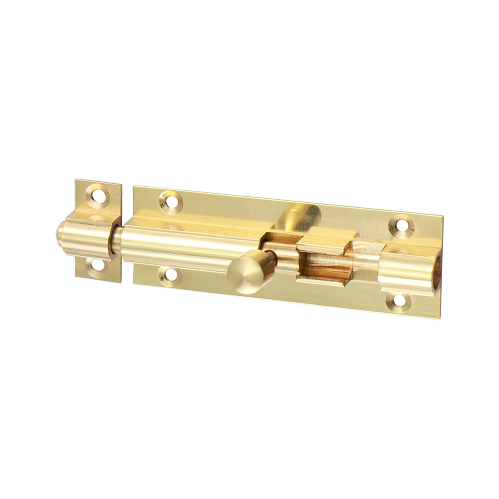 Str. Barrel Bolt Pol. Brass - 75 x 25mm
