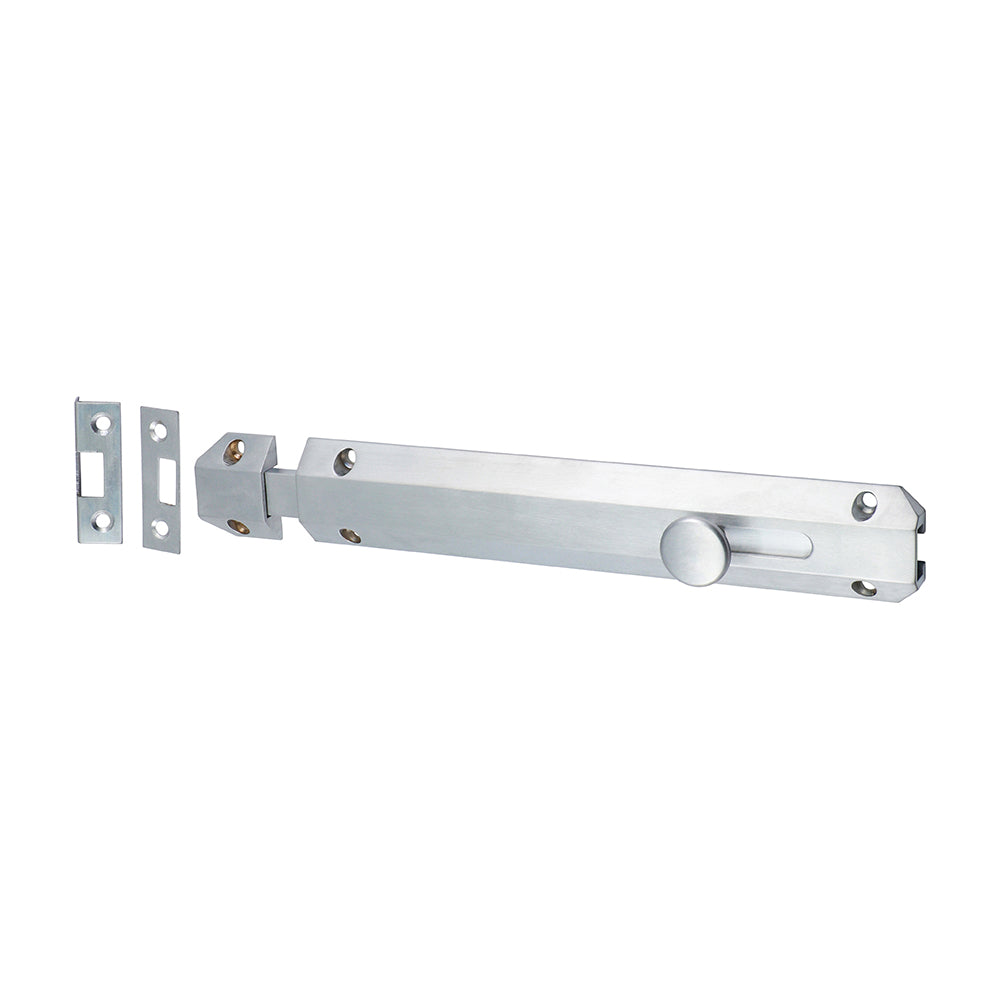 Arch Flat Sec Bolt Sat. Chrome - 210 x 35mm