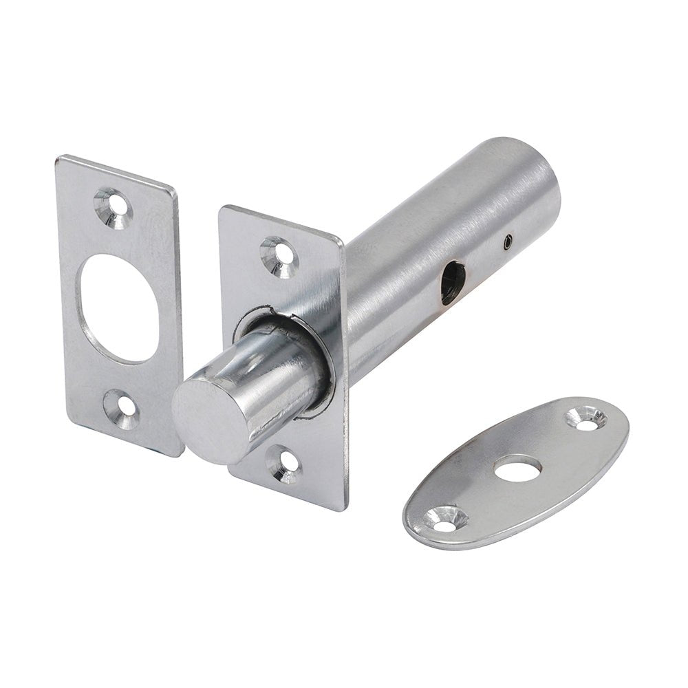 Door Rack Bolt Polished Chrome - 60mm (Pack 2)