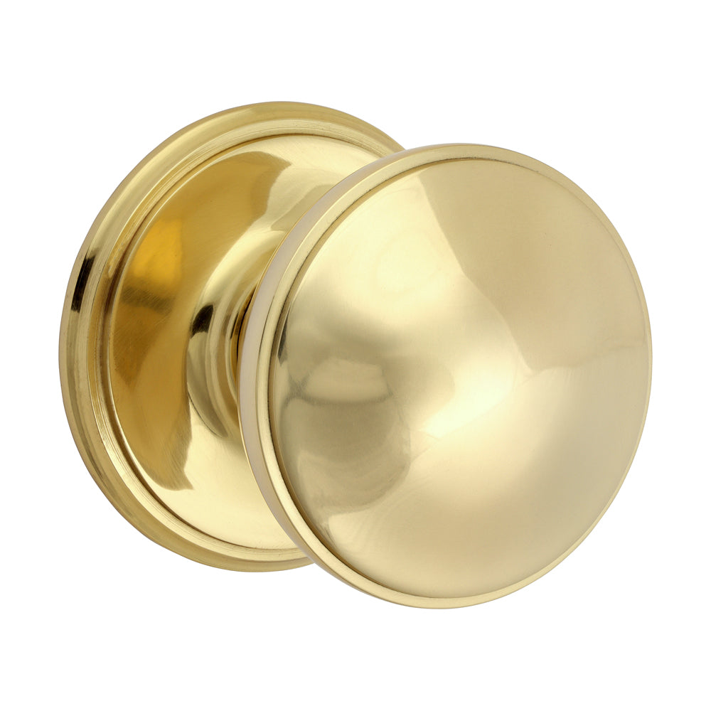 Centre Door Knob - Polished Brass 66mm