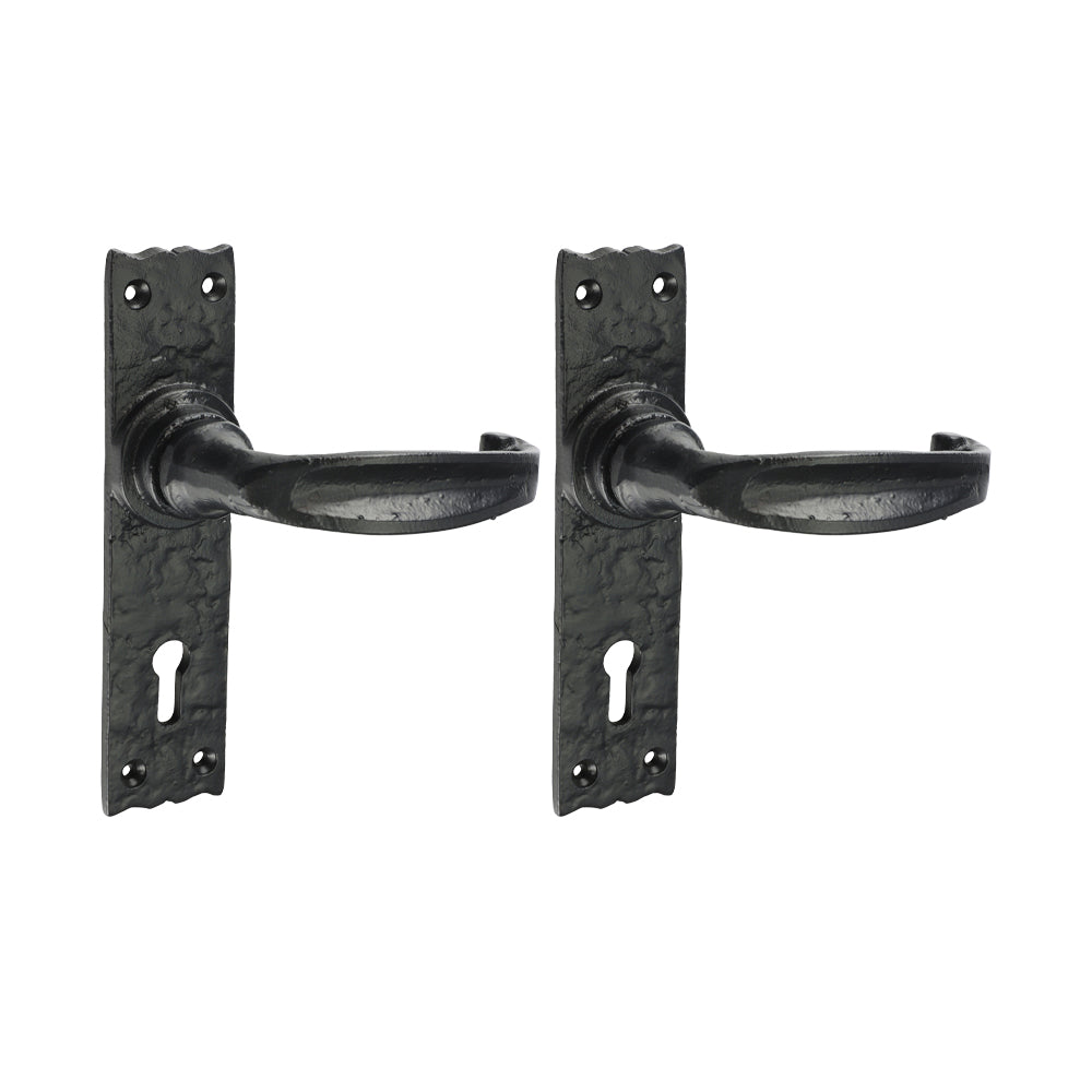 Narrow Lock Handle Ant BLK - 155 x 37 (Pack 2)