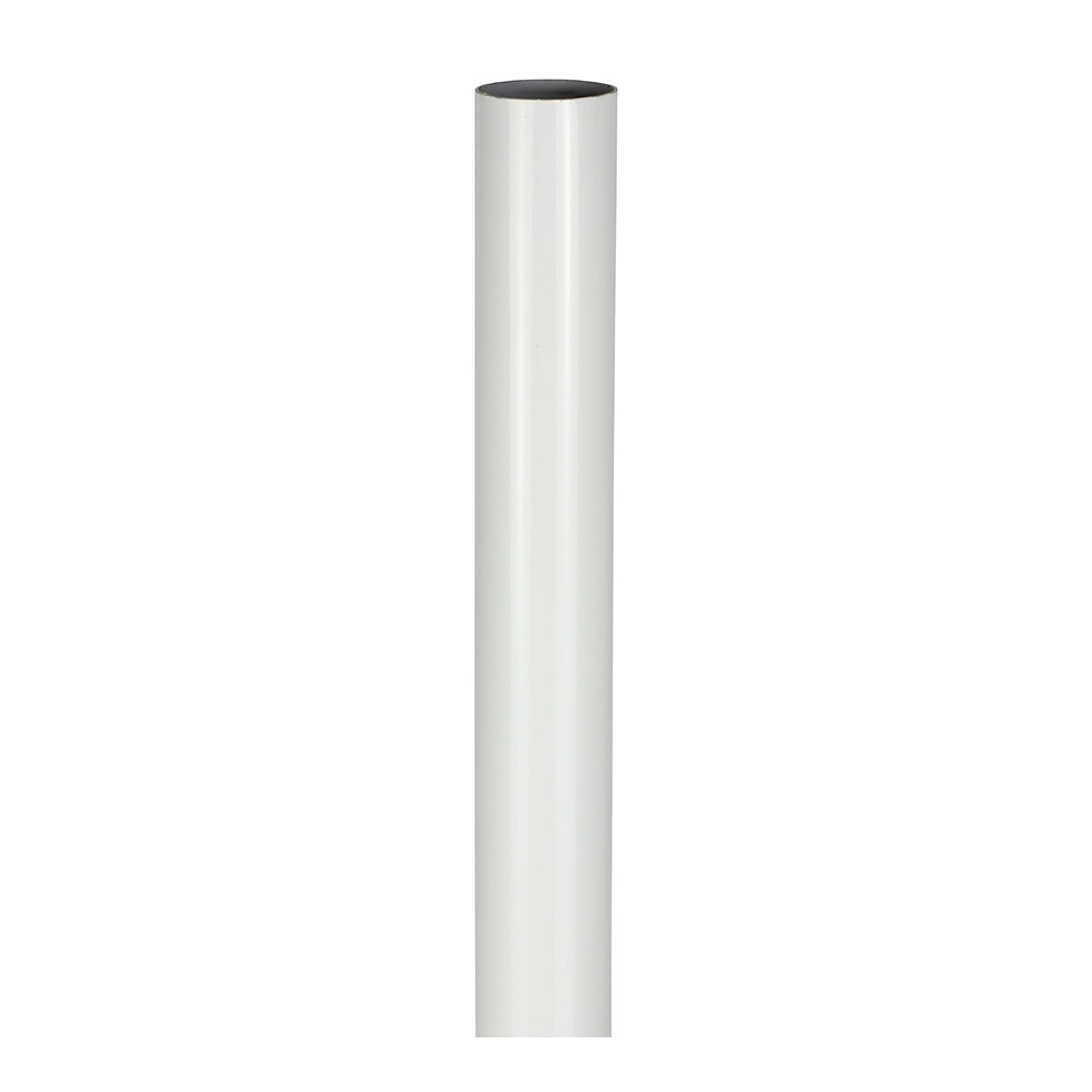 Round Wardrobe Rail White - 25 x 1829