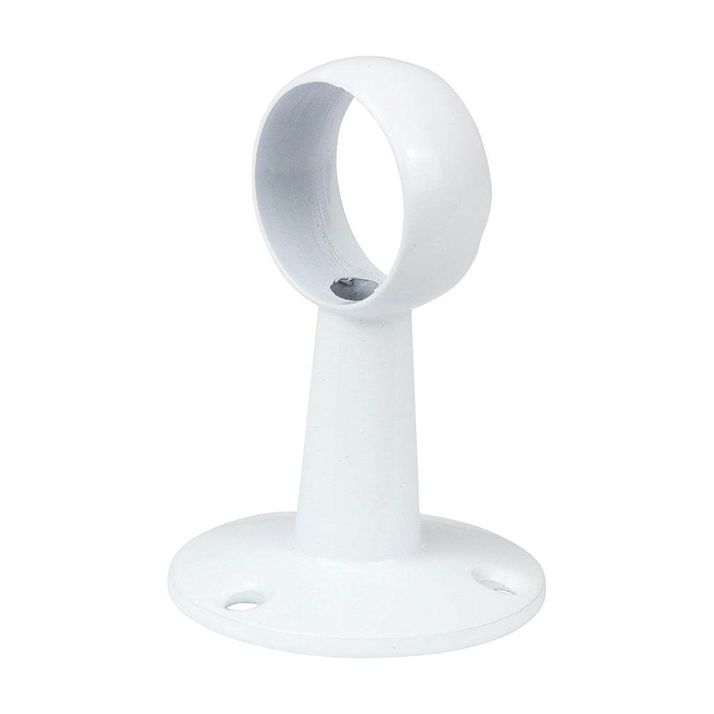 Round Centre Bracket - For Round Tube - White - 25mm