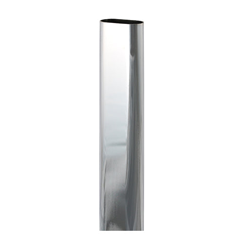 Oval Wardrobe Rail P/Chrome - 30 x 15 x 2500